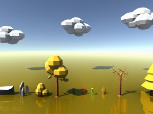 lowpoly vegetation pack multiple seasons Model 3D