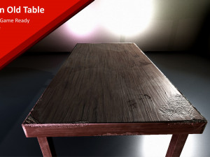 russian old table Model 3D