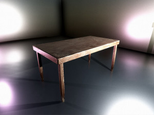 russian old table 3D 模型