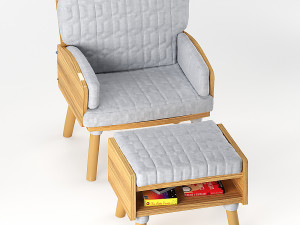 mid-century kids chair Modelo 3D