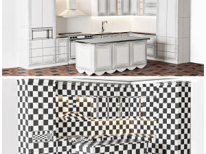kitchen modern 3D Model