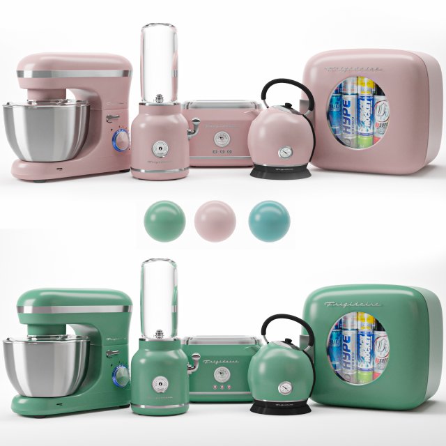 kitchen appliance frigidaire 3D Model .c4d .max .obj .3ds .fbx .stl .blend 