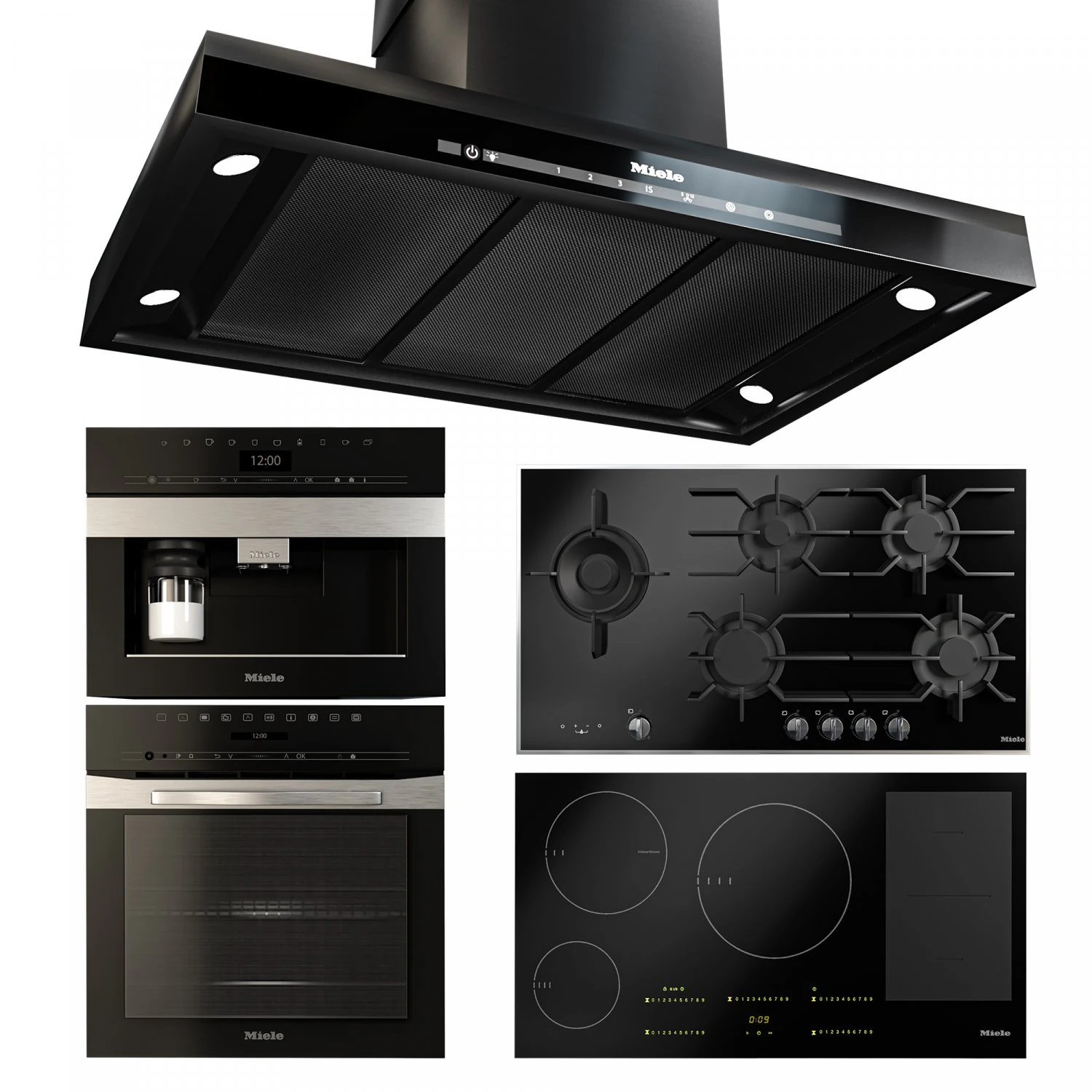 Miele Kitchen Appliances 2 3D Model .c4d .max .obj .3ds .fbx .stl .blend 