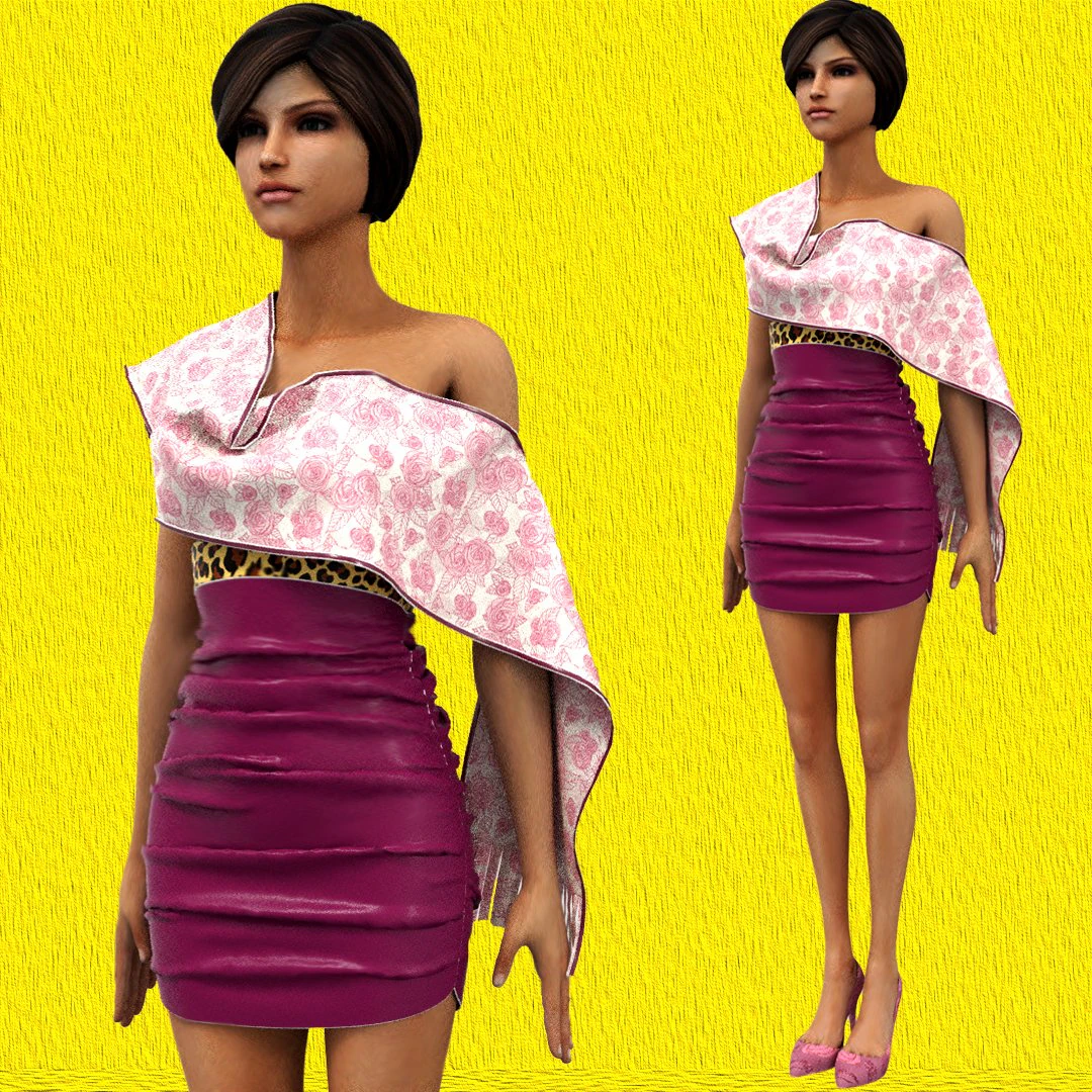 club dress 3D Model .c4d .max .obj .3ds .fbx .stl .blend 