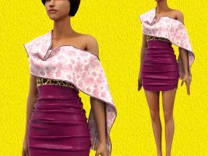 vestido de club Modelo 3D