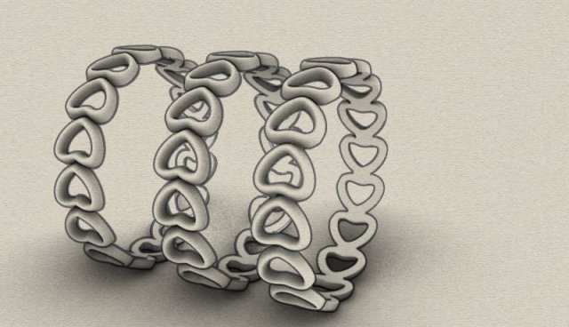 golden heart 3D 打印模型 .c4d .max .obj .3ds .fbx .stl .blend 