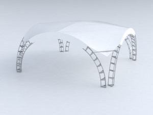 arched tent Modèle 3D