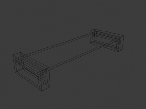 big armchair armchair and table 3Dモデル