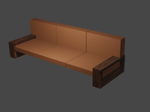 big armchair armchair and table 3Dモデル