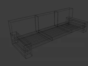 big armchair armchair and table 3D Model