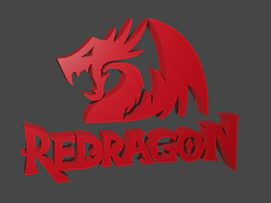 logo dragon rouge Modèle 3D