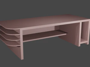 bureau low-poly Modèle 3D