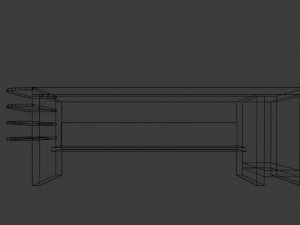 desk low-poly 3D 모델