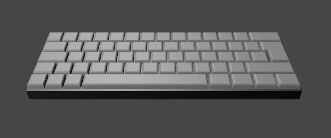 Keyboard 60 3D Model .c4d .max .obj .3ds .fbx .stl .blend 