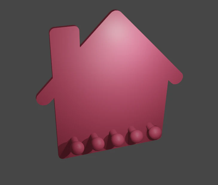 House keychain 3D Print Model .c4d .max .obj .3ds .fbx .stl .blend 