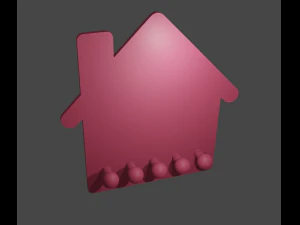 Porte-cl&eacute;s maison Modèles 3D en vedette