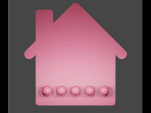 House keychain 3D Print Model