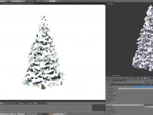 abies no 2 with snow 3D Model