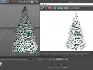 abies no 2 with snow 3D Model