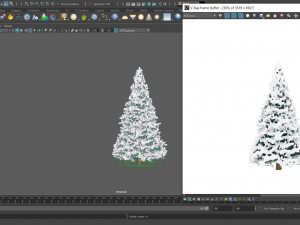 abies no 2 with snow 3Dモデル