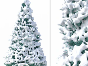 abies n&ordm; 2 com neve Modelo 3D