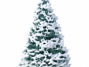 abies no 1 with snow 3D Model