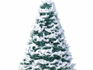 abies no 1 with snow 3D Model