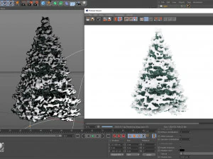 abies no 1 with snow 3D Model
