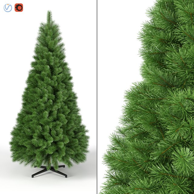 christmas tree 9 feet Modello 3D .c4d .max .obj .3ds .fbx .stl .blend 