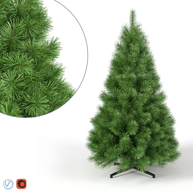 christmas tree 5 feet 3D मॉडल .c4d .max .obj .3ds .fbx .stl .blend