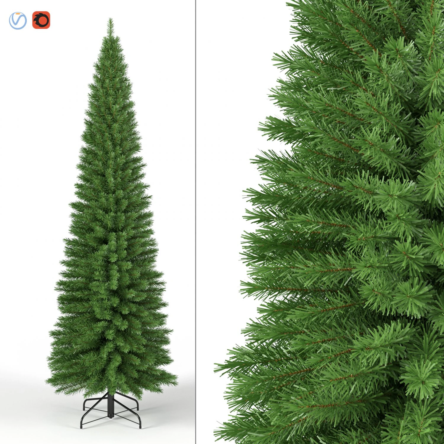 christmas tree 6 feet 3D Model .c4d .max .obj .3ds .fbx .stl .blend