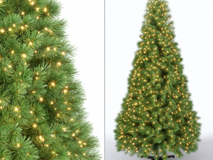 christmas tree 9 feet with lights 3D Model