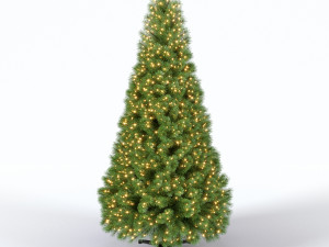 christmas tree 9 feet with lights 3Dモデル