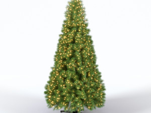 christmas tree 9 feet with lights 3Dモデル