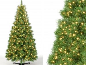 christmas tree 7 feet with lights 3D Model