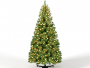 christmas tree 7 feet with lights Model 3D