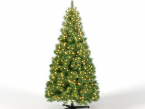 christmas tree 7 feet with lights Model 3D