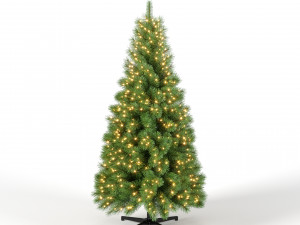 christmas tree 7 feet with lights Model 3D