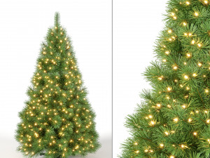 christmas tree 5 feet with lights 3D-Modell