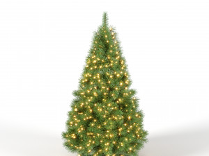 christmas tree 5 feet with lights Model 3D