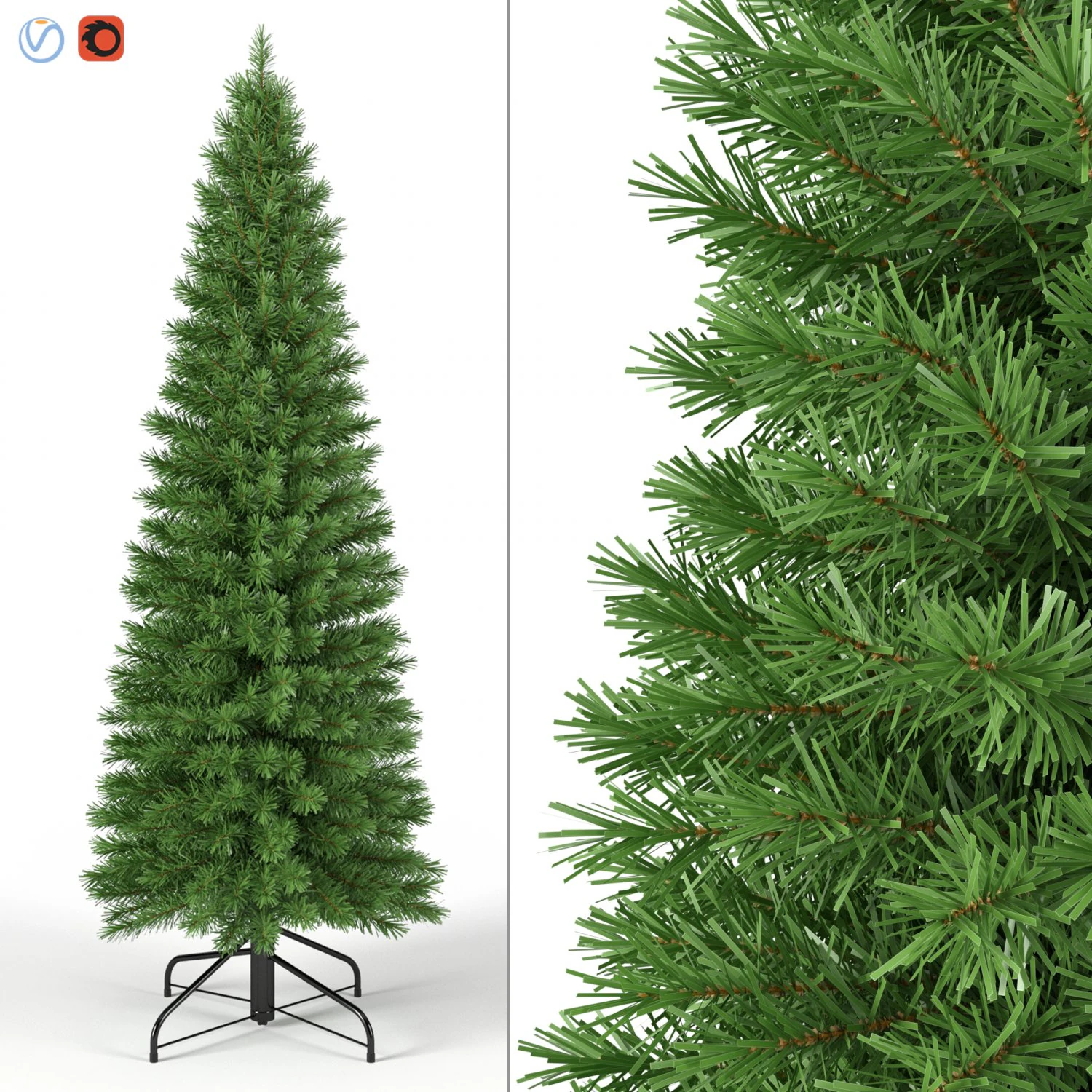 christmas tree 4 feet 3D Model .c4d .max .obj .3ds .fbx .stl .blend