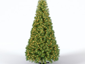 christmas tree with lights set 1 3D Model