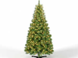 christmas tree with lights set 1 3D Model
