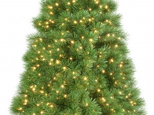 christmas tree with lights set 1 3D Model
