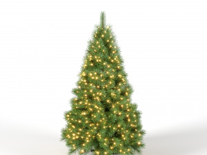 christmas tree with lights set 1 3D Model
