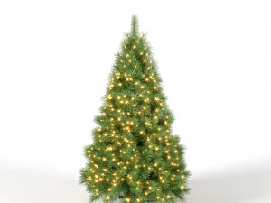 christmas tree with lights set 1 3D Model