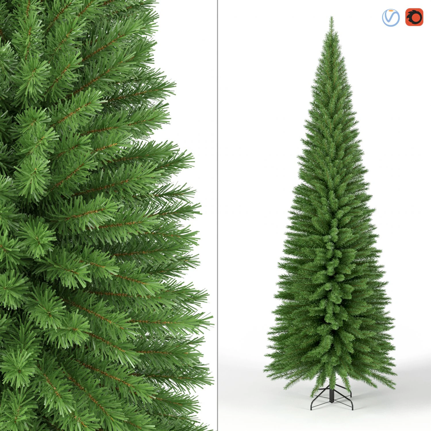 christmas tree 8 feet 3D Model .c4d .max .obj .3ds .fbx .stl .blend