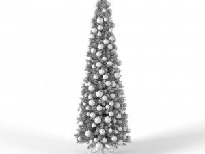 christmas tree 6 feet with balls and lights Modelo 3D
