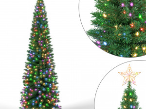 christmas tree 6 feet with multicolor lights Modelo 3D