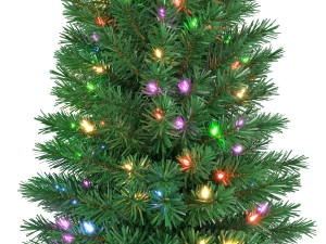 christmas tree 6 feet with multicolor lights Model 3D